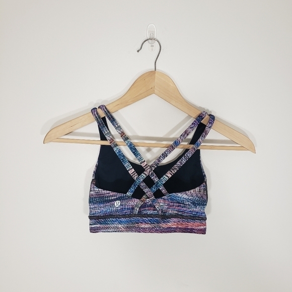 Lululemon Energy Bra Peloton Digital Oasis Alpine White Multi - Picture 4 of 9